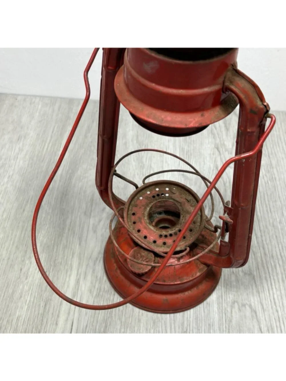 Vintage Red Winged Wheel Lantern No. 500 Made in Japan Kerosene Oil Lamp